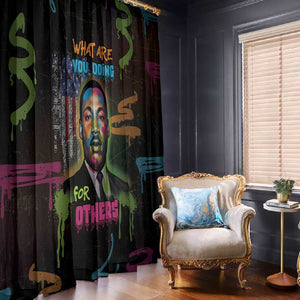 Martin Luther King Jr Day Window Curtain What Are You Doing For Others - African Pride