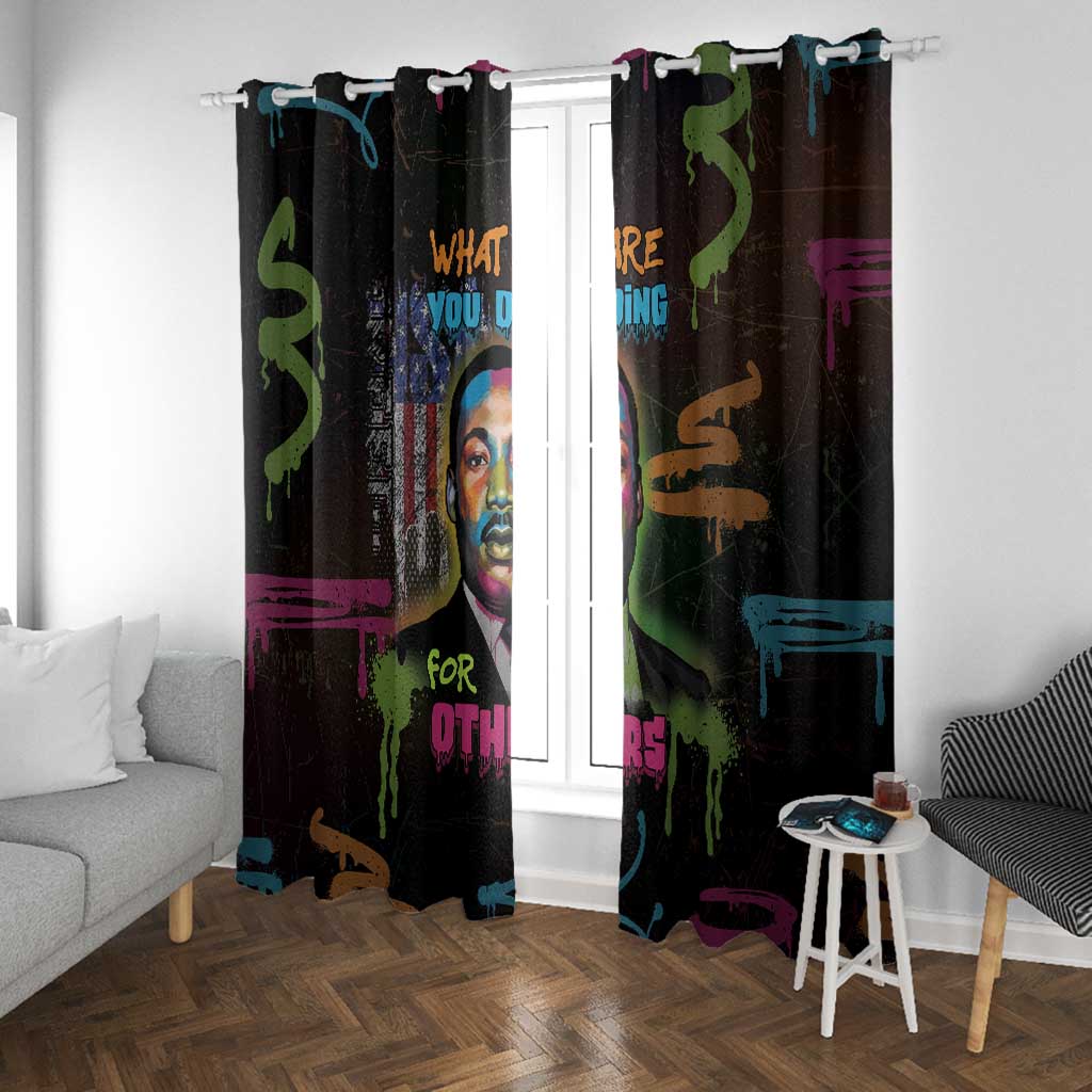 Martin Luther King Jr Day Window Curtain What Are You Doing For Others - African Pride