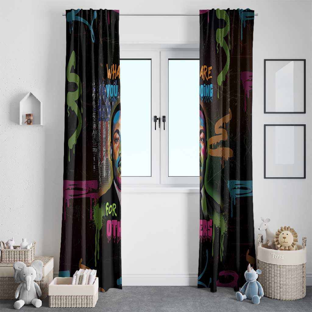Martin Luther King Jr Day Window Curtain What Are You Doing For Others - African Pride