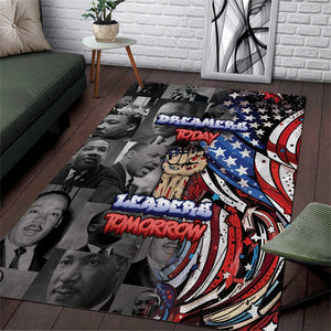 Martin Luther King Jr Day Area Rug Dreamers Today Leaders Tomorrow - African Pride