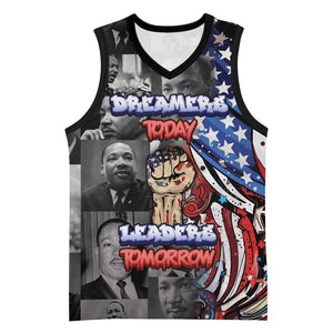 Martin Luther King Jr Day Basketball Jersey Dreamers Today Leaders Tomorrow - African Pride