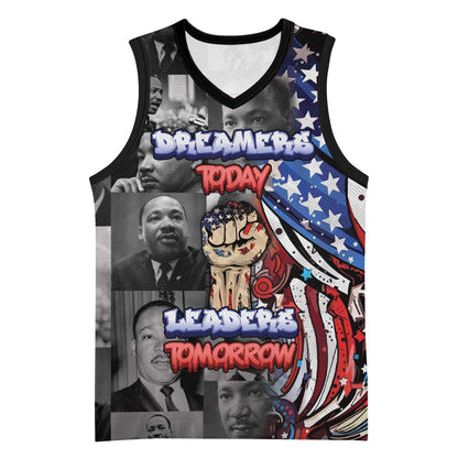 Martin Luther King Jr Day Basketball Jersey Dreamers Today Leaders Tomorrow - African Pride