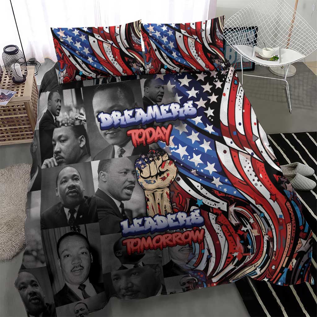 Martin Luther King Jr Day Bedding Set Dreamers Today Leaders Tomorrow - African Pride