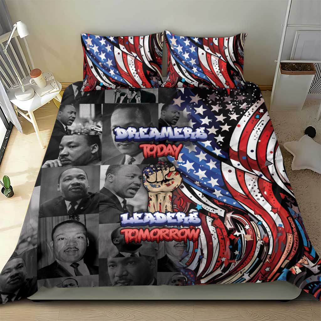 Martin Luther King Jr Day Bedding Set Dreamers Today Leaders Tomorrow - African Pride