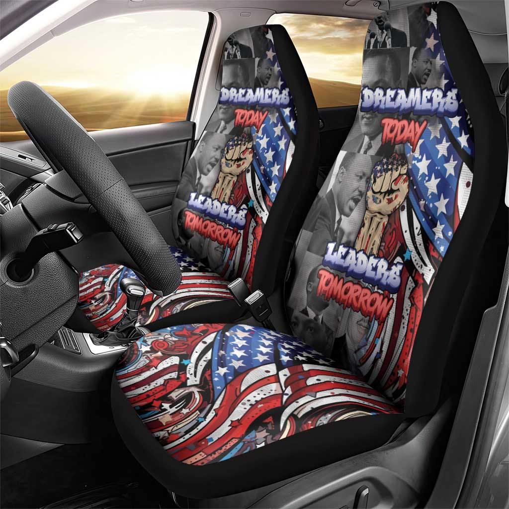 Martin Luther King Jr Day Car Seat Cover Dreamers Today Leaders Tomorrow - African Pride