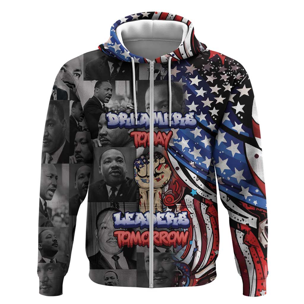 Martin Luther King Jr Day Hoodie Dreamers Today Leaders Tomorrow - African Pride
