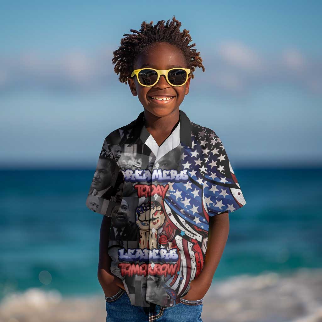 Martin Luther King Jr Day Kid Hawaiian Shirt Dreamers Today Leaders Tomorrow - African Pride
