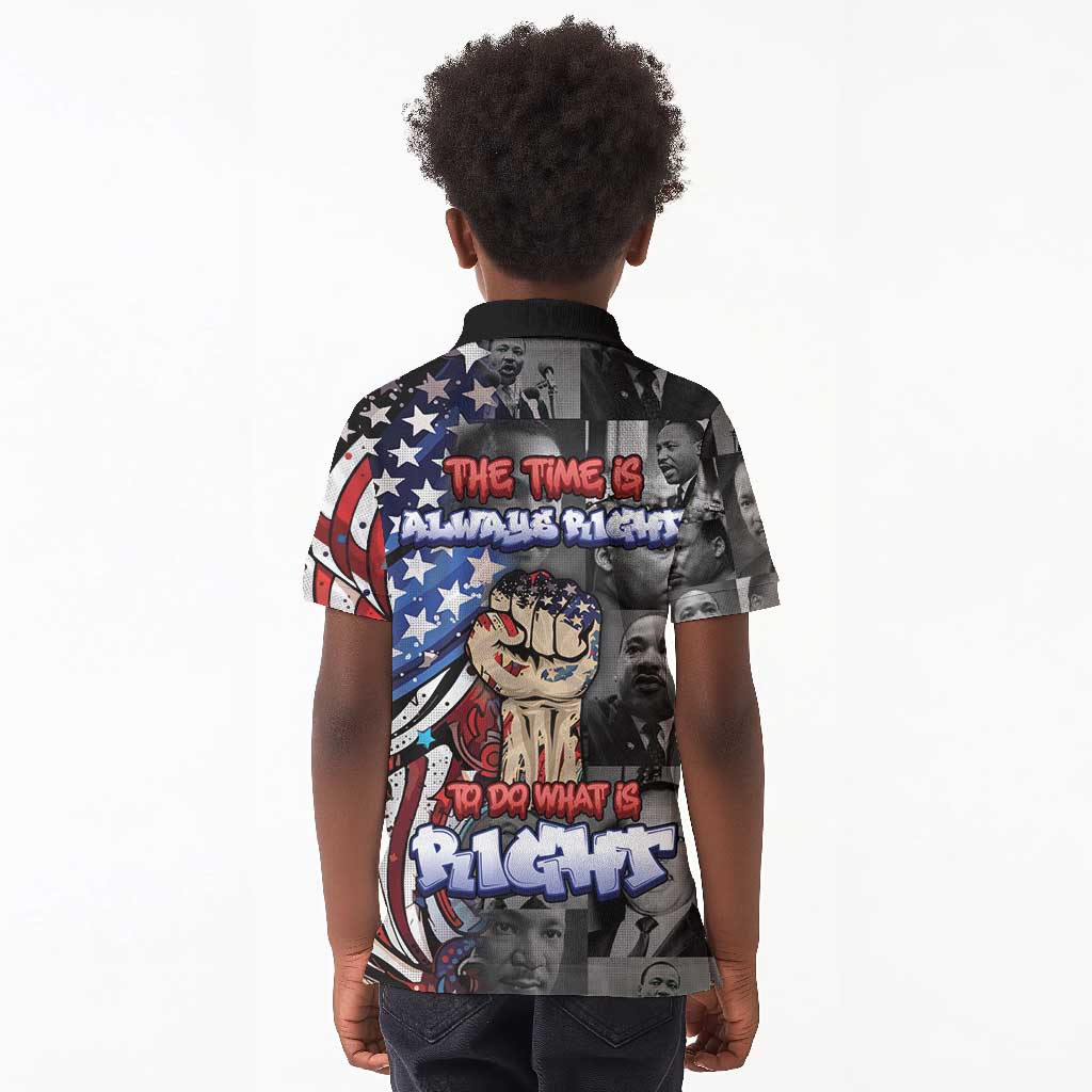 Martin Luther King Jr Day Kid Polo Shirt Dreamers Today Leaders Tomorrow - African Pride