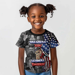 Martin Luther King Jr Day Kid T shirt Dreamers Today Leaders Tomorrow - African Pride