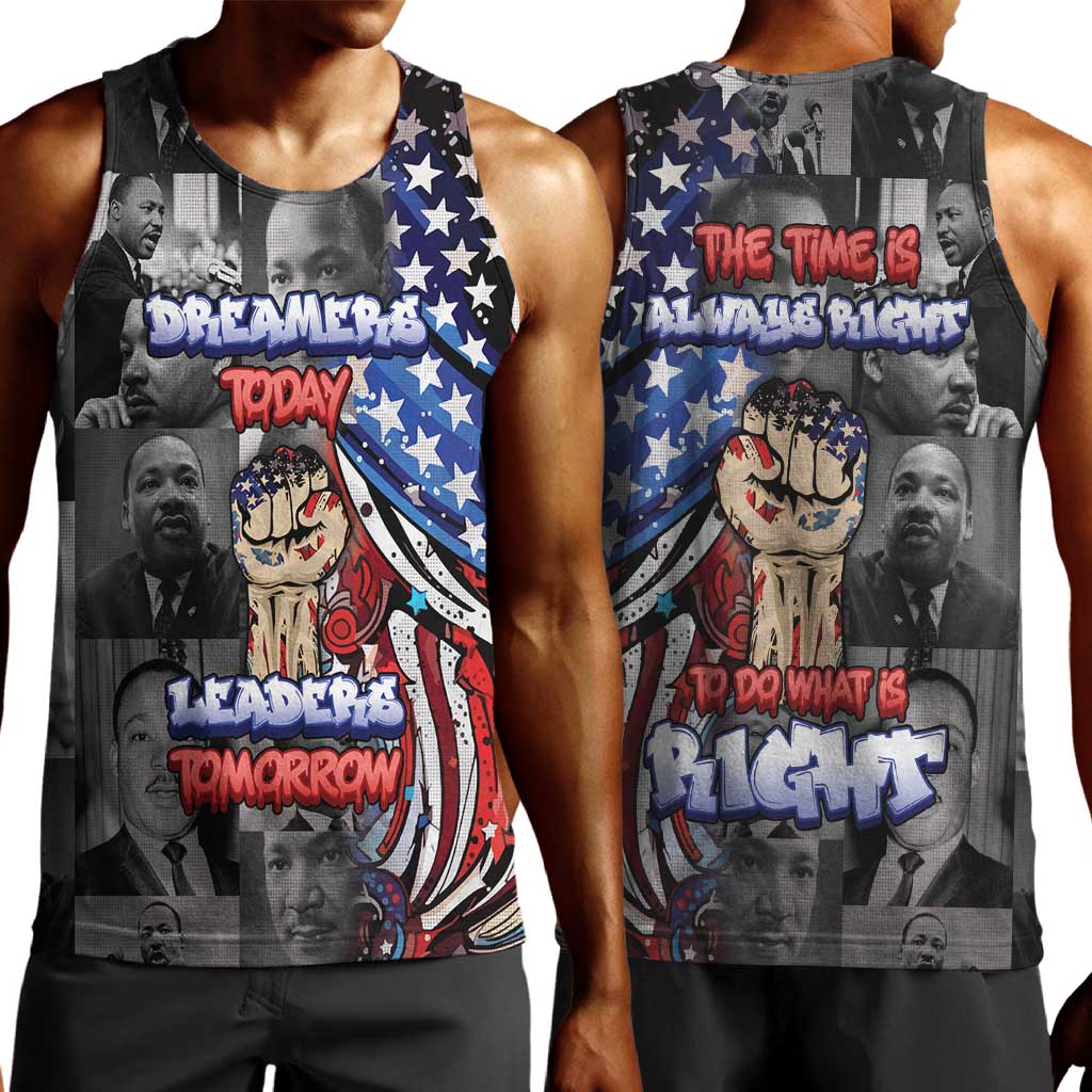 Martin Luther King Jr Day Men Tank Top Dreamers Today Leaders Tomorrow - African Pride
