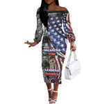 Martin Luther King Jr Day Off The Shoulder Long Sleeve Dress Dreamers Today Leaders Tomorrow - African Pride