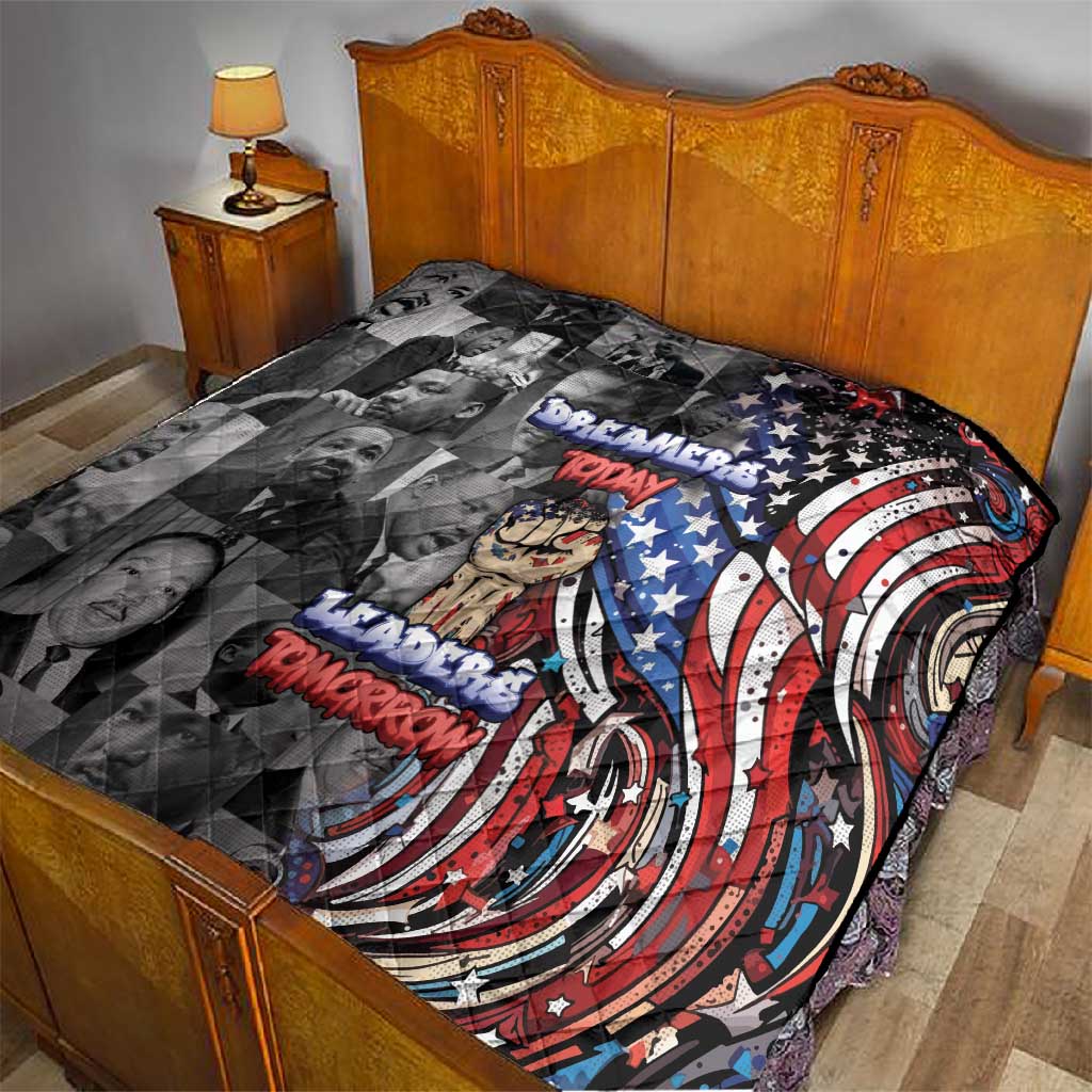 Martin Luther King Jr Day Quilt Dreamers Today Leaders Tomorrow - African Pride