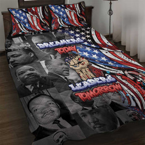 Martin Luther King Jr Day Quilt Bed Set Dreamers Today Leaders Tomorrow - African Pride