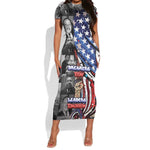 Martin Luther King Jr Day Short Sleeve Bodycon Dress Dreamers Today Leaders Tomorrow - African Pride