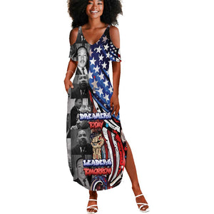 Martin Luther King Jr Day Summer Maxi Dress Dreamers Today Leaders Tomorrow - African Pride