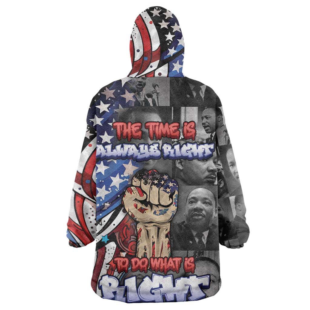 Martin Luther King Jr Day Wearable Blanket Hoodie Dreamers Today Leaders Tomorrow - African Pride