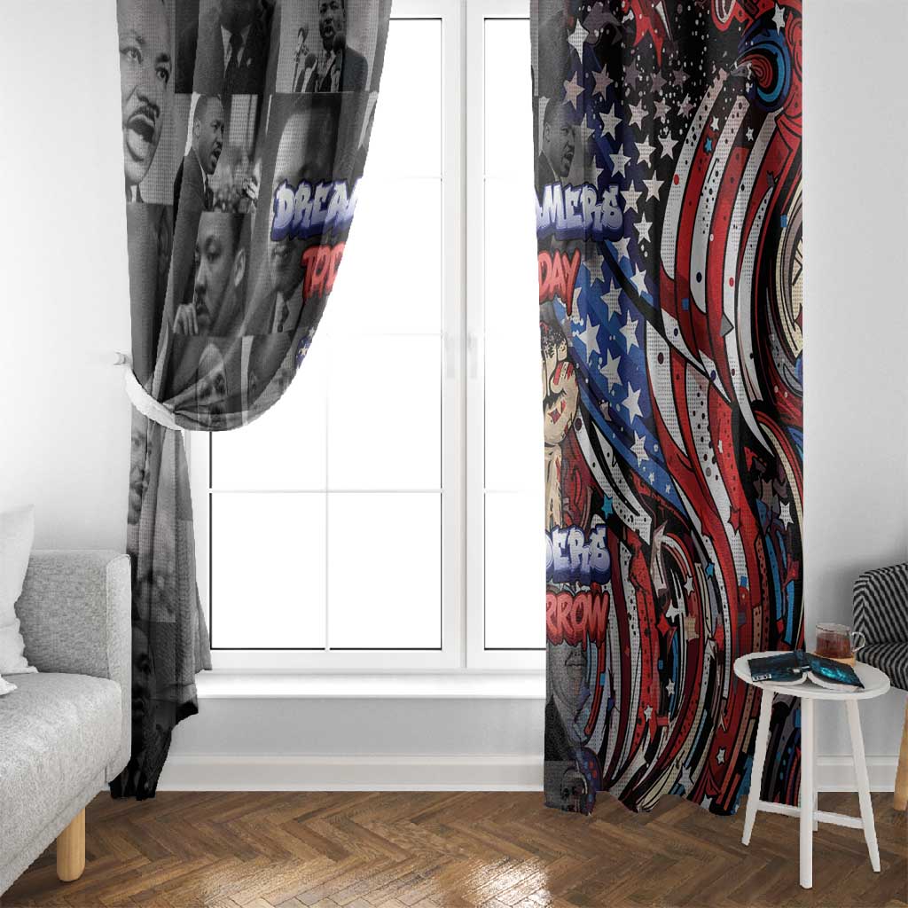Martin Luther King Jr Day Window Curtain Dreamers Today Leaders Tomorrow - African Pride