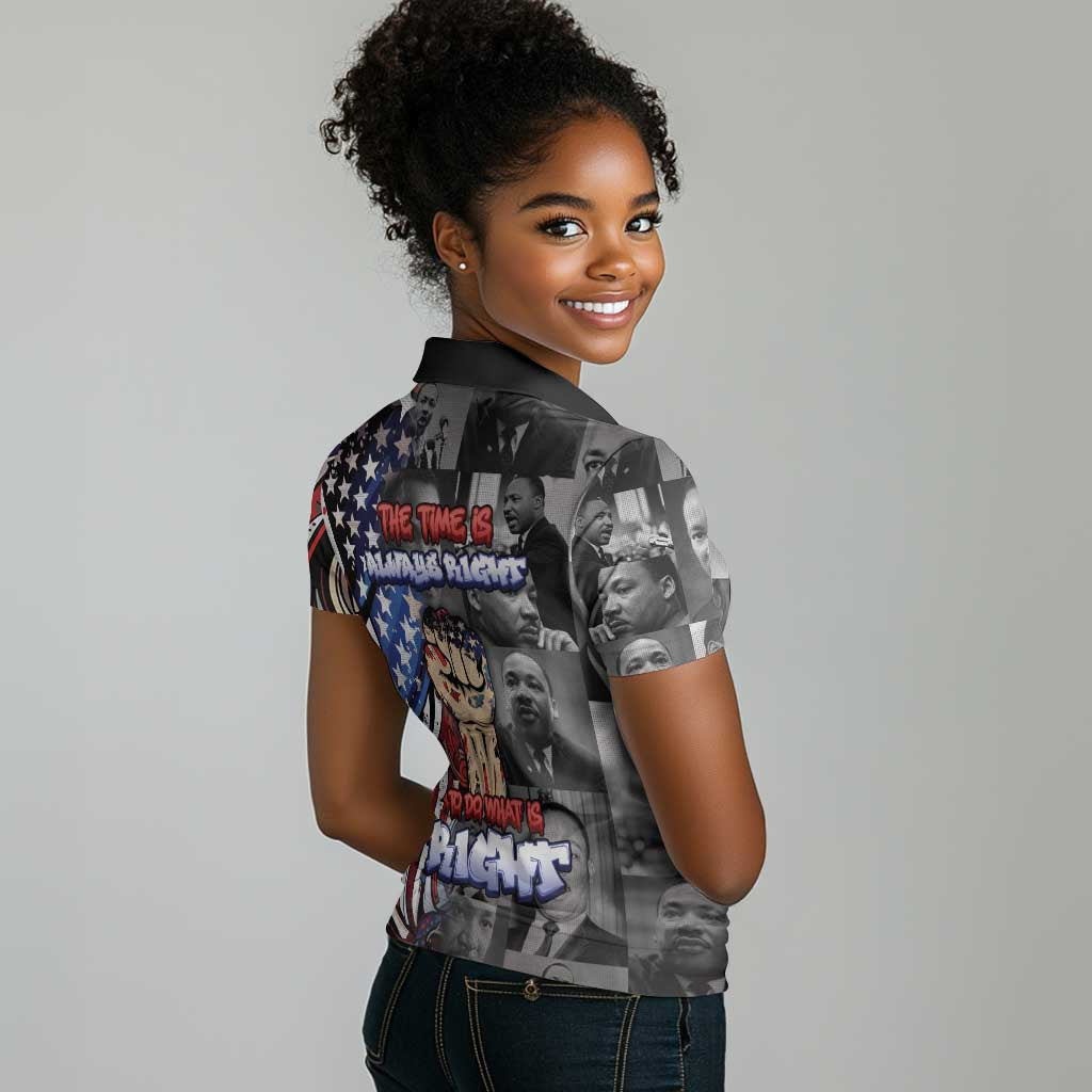 Martin Luther King Jr Day Women Polo Shirt Dreamers Today Leaders Tomorrow - African Pride