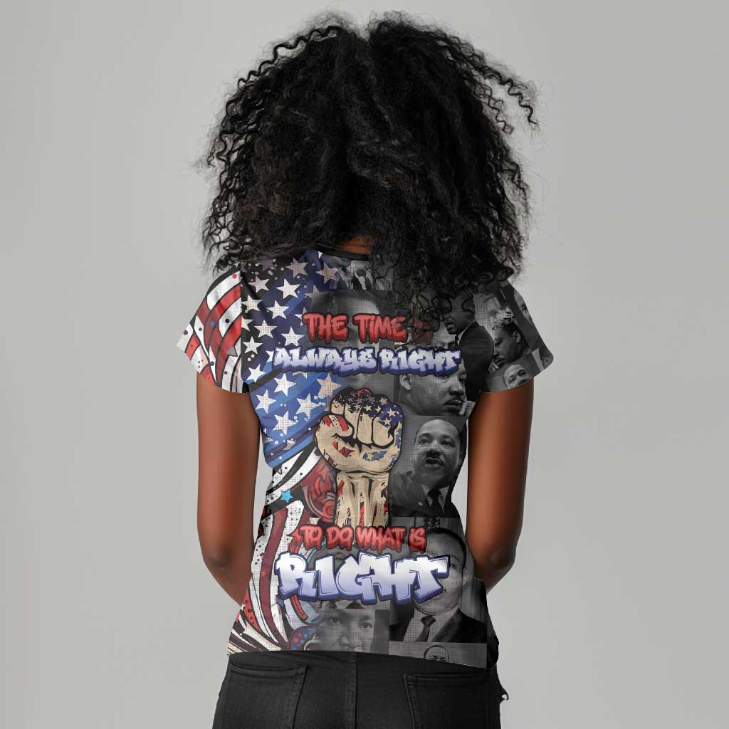 Martin Luther King Jr Day Women V-Neck T-Shirt Dreamers Today Leaders Tomorrow - African Pride