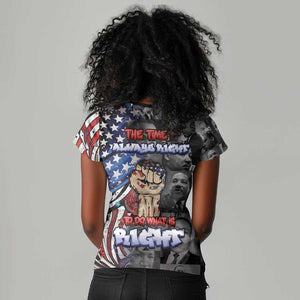 Martin Luther King Jr Day Women V-Neck T-Shirt Dreamers Today Leaders Tomorrow - African Pride