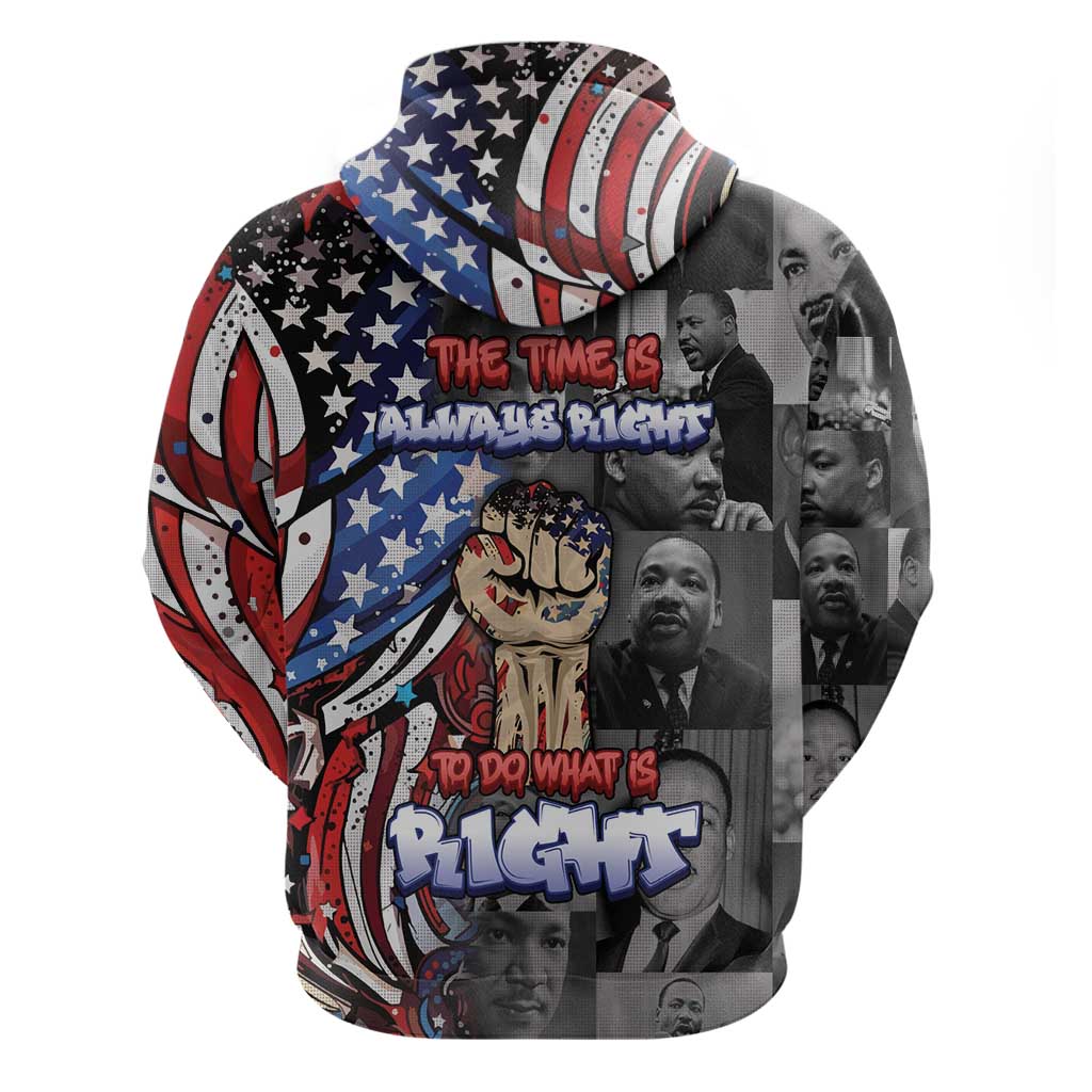 Martin Luther King Jr Day Zip Hoodie Dreamers Today Leaders Tomorrow - African Pride