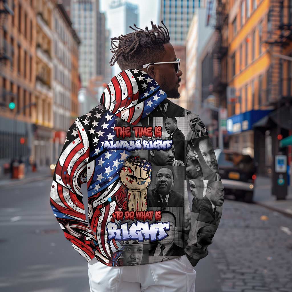 Martin Luther King Jr Day Zip Hoodie Dreamers Today Leaders Tomorrow - African Pride