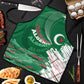 Algeria Football Apron Glitch Effect Desert Lines And Star Crescent