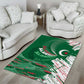 Algeria Football Area Rug Glitch Effect Desert Lines And Star Crescent