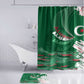 Algeria Football Bathroom Set Glitch Effect Desert Lines And Star Crescent