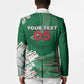 Custom Algeria Football Blazer Glitch Effect Desert Lines And Star Crescent