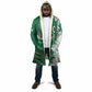 Custom Algeria Football Cloak Glitch Effect Desert Lines And Star Crescent