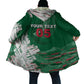 Custom Algeria Football Cloak Glitch Effect Desert Lines And Star Crescent