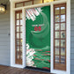 Custom Algeria Football Door Cover Glitch Effect Desert Lines And Star Crescent