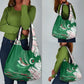 Algeria Football Grocery Bag Glitch Effect Desert Lines And Star Crescent