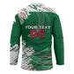 Custom Algeria Football Hockey Jersey Glitch Effect Desert Lines And Star Crescent
