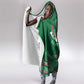 Algeria Football Hooded Blanket Glitch Effect Desert Lines And Star Crescent