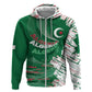 Custom Algeria Football Hoodie Glitch Effect Desert Lines And Star Crescent
