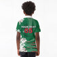 Custom Algeria Football Kid Polo Shirt Glitch Effect Desert Lines And Star Crescent