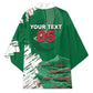 Custom Algeria Football Kimono Glitch Effect Desert Lines And Star Crescent