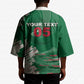 Custom Algeria Football Kimono Glitch Effect Desert Lines And Star Crescent