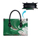 Algeria Football Leather Bag Glitch Effect Desert Lines And Star Crescent