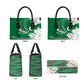 Algeria Football Leather Bag Glitch Effect Desert Lines And Star Crescent