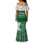 Custom Algeria Football Mermaid Dress Glitch Effect Desert Lines And Star Crescent