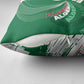 Algeria Football Pillow Cover Glitch Effect Desert Lines And Star Crescent