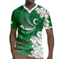 Custom Algeria Football Rugby Jersey Glitch Effect Desert Lines And Star Crescent