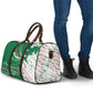 Algeria Football Travel Bag Glitch Effect Desert Lines And Star Crescent