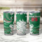 Custom Algeria Football Tumbler Cup Glitch Effect Desert Lines And Star Crescent