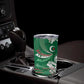 Custom Algeria Football Tumbler Cup Glitch Effect Desert Lines And Star Crescent