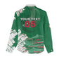 Custom Algeria Football Women Casual Shirt Glitch Effect Desert Lines And Star Crescent