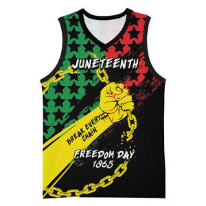 Personalized Juneteenth 1865 Basketball Jersey Break Every Chain - African Pride